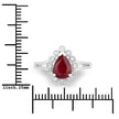 1.31 Carat Genuine Ruby and White Diamond 14K White Gold Ring - Rings - Custom Crafting Alliance, LLC