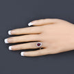 1.31 Carat Genuine Ruby and White Diamond 14K White Gold Ring - Rings - Custom Crafting Alliance, LLC