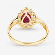 1.31 Carat Genuine Ruby and White Diamond 14K Yellow Gold Ring - Rings - Custom Crafting Alliance, LLC