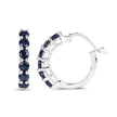 1.32 Carat Genuine Blue Sapphire .925 Sterling Silver Earrings - Earrings - Custom Crafting Alliance, LLC