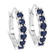 1.32 Carat Genuine Blue Sapphire .925 Sterling Silver Earrings - Earrings - Custom Crafting Alliance, LLC