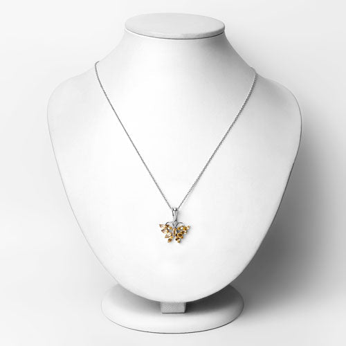 1.32 Carat Genuine Citrine .925 Sterling Silver Pendant - Pendants - Custom Crafting Alliance, LLC