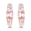 1.32 Carat Genuine Morganite and White Topaz .925 Sterling Silver Earrings - Earrings - Custom Crafting Alliance, LLC