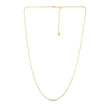 14k Yellow Gold Adjustable Popcorn Chain 1.3mm