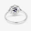 1.34 Carat Genuine Blue Sapphire and White Diamond 10K White Gold Ring - Rings - Custom Crafting Alliance, LLC