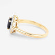 1.34 Carat Genuine Blue Sapphire and White Diamond 10K Yellow Gold Ring - Rings - Custom Crafting Alliance, LLC