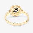 1.34 Carat Genuine Blue Sapphire and White Diamond 10K Yellow Gold Ring - Rings - Custom Crafting Alliance, LLC