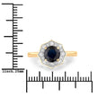 1.34 Carat Genuine Blue Sapphire and White Diamond 10K Yellow Gold Ring - Rings - Custom Crafting Alliance, LLC