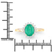 1.34 Carat Genuine Zambian Emerald and White Diamond 10K Yellow Gold Ring - Rings - Custom Crafting Alliance, LLC