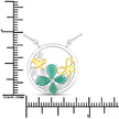1.35 Carat Genuine Emerald and White Topaz .925 Sterling Silver Pendant - Pendants - Custom Crafting Alliance, LLC