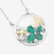 1.35 Carat Genuine Emerald and White Topaz .925 Sterling Silver Pendant - Pendants - Custom Crafting Alliance, LLC