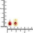 1.36 Carat Genuine Ruby and White Diamond 14K Yellow Gold Earrings - Earrings - Custom Crafting Alliance, LLC
