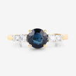 1.38 Carat Genuine Blue Sapphire and White Diamond 14K Yellow Gold Ring - Rings - Custom Crafting Alliance, LLC