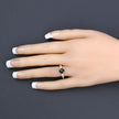 1.38 Carat Genuine Blue Sapphire and White Diamond 14K Yellow Gold Ring - Rings - Custom Crafting Alliance, LLC