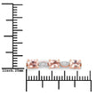 1.38 Carat Genuine Morganite and White Diamond .925 Sterling Silver Bracelet - Bracelets - Custom Crafting Alliance, LLC