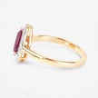 1.38 Carat Genuine Ruby and White Diamond 14K Yellow Gold Ring - Rings - Custom Crafting Alliance, LLC