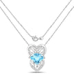 4.65 Carat Genuine Swiss Blue Topaz .925 Sterling Silver Pendant