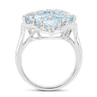 5.40 Carat Genuine Blue Topaz .925 Sterling Silver Ring