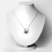 1.41 Carat Genuine Blue Sapphire and White Topaz .925 Sterling Silver Pendant - Pendants - Custom Crafting Alliance, LLC