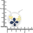 1.41 Carat Genuine Blue Sapphire and White Topaz .925 Sterling Silver Pendant - Pendants - Custom Crafting Alliance, LLC