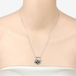 1.41 Carat Genuine Blue Sapphire and White Topaz .925 Sterling Silver Pendant - Pendants - Custom Crafting Alliance, LLC