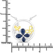 1.41 Carat Genuine Blue Sapphire and White Topaz .925 Sterling Silver Pendant - Pendants - Custom Crafting Alliance, LLC