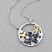 1.41 Carat Genuine Blue Sapphire and White Topaz .925 Sterling Silver Pendant - Pendants - Custom Crafting Alliance, LLC