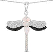 1.41 Carat Genuine Ethiopian Opal and White Topaz .925 Sterling Silver Pendant - Pendants - Custom Crafting Alliance, LLC