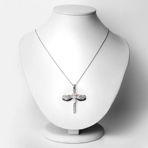 1.41 Carat Genuine Ethiopian Opal and White Topaz .925 Sterling Silver Pendant - Pendants - Custom Crafting Alliance, LLC