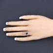 1.46 Carat Genuine Blue Sapphire and White Diamond 14K White Gold Ring - Rings - Custom Crafting Alliance, LLC