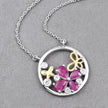 1.47 Carat Genuine Ruby and White Topaz .925 Sterling Silver Pendant - Pendants - Custom Crafting Alliance, LLC