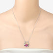 1.47 Carat Genuine Ruby and White Topaz .925 Sterling Silver Pendant - Pendants - Custom Crafting Alliance, LLC