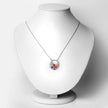 1.47 Carat Genuine Ruby and White Topaz .925 Sterling Silver Pendant - Pendants - Custom Crafting Alliance, LLC