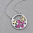 1.47 Carat Genuine Ruby and White Topaz .925 Sterling Silver Pendant - Pendants - Custom Crafting Alliance, LLC