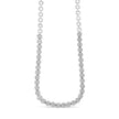 IGI Certified 14K White Gold 8.0 Cttw Pave Set Round-Cut Diamond Cluster Graduating Riviera Statement Necklace (H-I Color, I1 Clarity)
