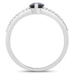 1.49 Carat Genuine Blue Sapphire and White Diamond 14K White Gold Ring - Rings - Custom Crafting Alliance, LLC