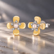 925 Sterling Silver White 0.85x0.85cm Nacre Synthetic Pearl CZ Earrings for Women