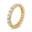 14K Yellow Gold 2.00 Cttw Shared Prong Set Round Cut Diamond Eternity Band (J-K Color, VS1-VS2 Clarity) - Ring Size 6.75