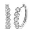 14K Gold 1/2 Cttw Diamond Earring Zig-Zagging Geometric Hoop Earrings (G-H Color, SI1-SI2) - Earrings - Custom Crafting Alliance, LLC