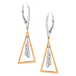 14K Rose and White Gold 3/8 Cttw Diamond Windchime Drop and Dangle Earring (G-H Color, SI1-SI2 Clarity) - Earrings - Custom Crafting Alliance, LLC