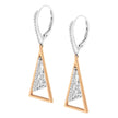 14K Rose and White Gold 3/8 Cttw Diamond Windchime Drop and Dangle Earring (G-H Color, SI1-SI2 Clarity) - Earrings - Custom Crafting Alliance, LLC
