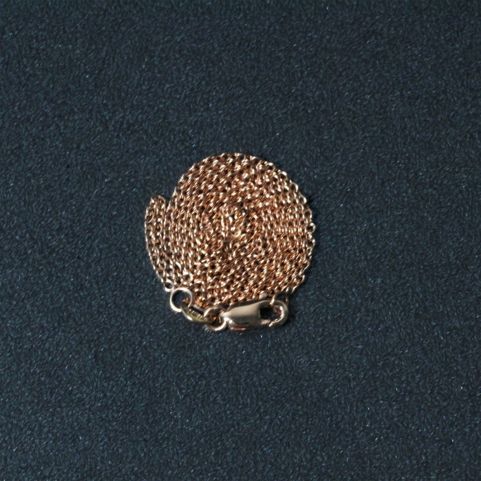 14k Rose Gold Round Cable Link Chain (1.25 mm) - Necklaces - Custom Crafting Alliance, LLC