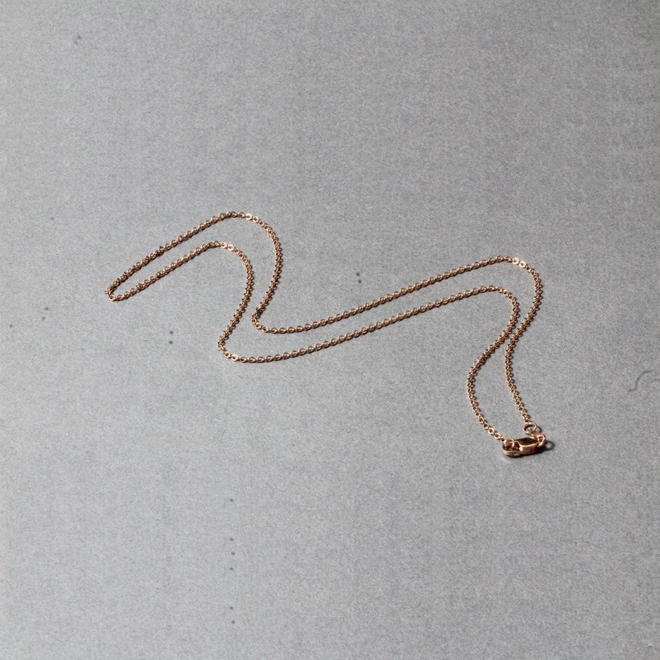 14k Rose Gold Round Cable Link Chain (1.25 mm) - Necklaces - Custom Crafting Alliance, LLC