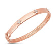 14k Rose Gold Trilogy Diamond Bangle (5.40 mm) - Bracelets - Custom Crafting Alliance, LLC