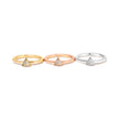 14K Tri Color Gold 1/3 Cttw Diamond Pyramid Stackable Band Ring Set (G-H Color, SI1-SI2 Clarity) - Size 7 - Rings - Custom Crafting Alliance, LLC