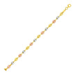 14k Tri Color Gold Mariner Link Anklet - Accessories - Custom Crafting Alliance, LLC