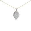 14K White and Yellow Gold 2.00 Cttw Diamond Cluster Pear Shaped Pendant Necklace (G-H Color, SI2-I1 Clarity) -20
