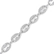 14K White Gold 1 1/2 Cttw Round Diamond Set Link Bracelet (I-J Color, I1-I2 Clarity) - 7