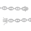 14K White Gold 1 1/2 Cttw Round Diamond Set Link Bracelet (I-J Color, I1-I2 Clarity) - 7