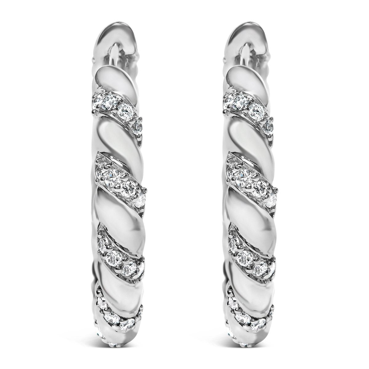 14K White Gold 1 1/5 Cttw Lab Grown Diamond Swirl Design 1